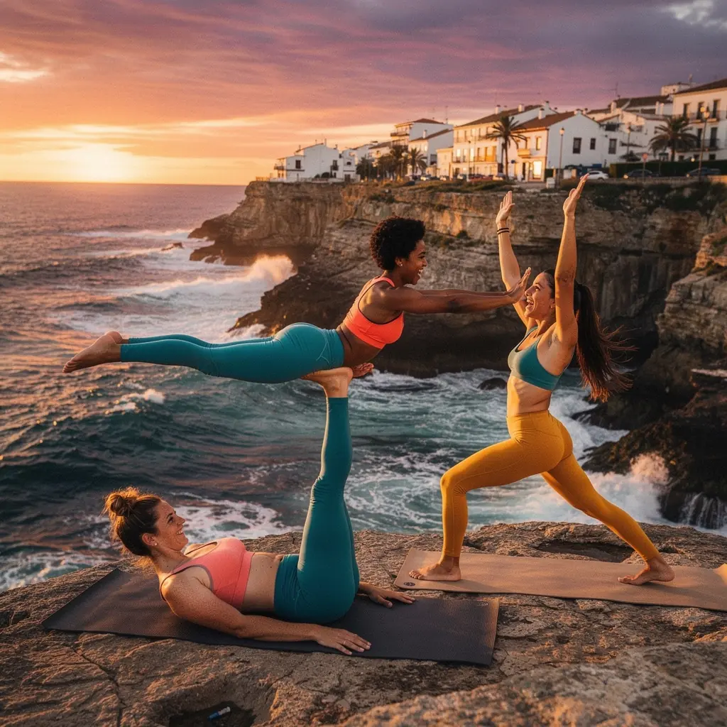 Persona en la postura de la silla, demostrando fuerza y enfoque en su práctica.