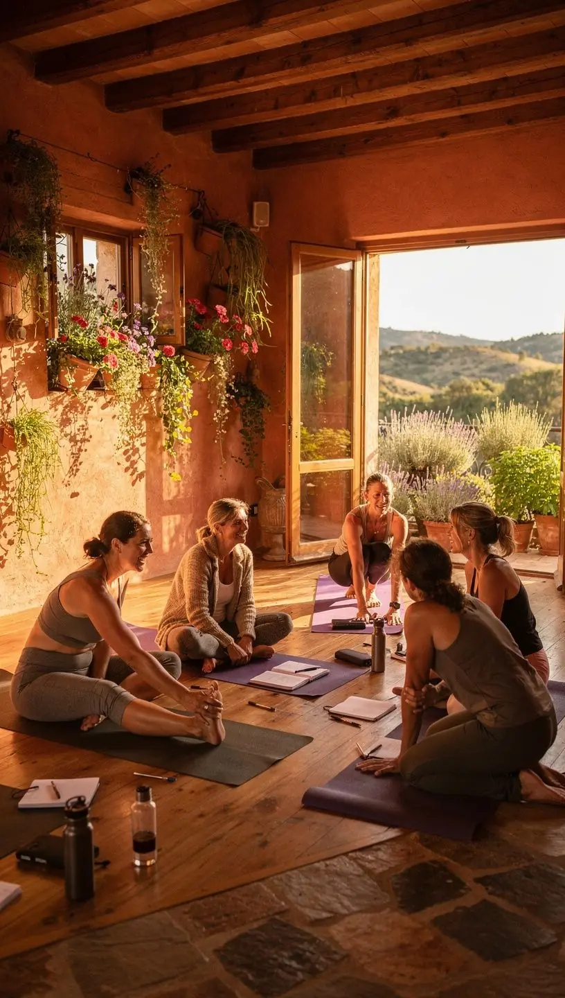 Una persona realizando la postura del guerrero, mostrando fuerza y determinación.